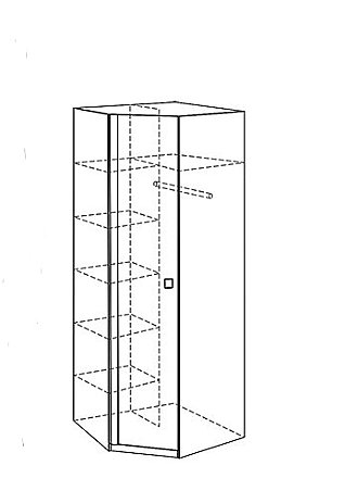 Шкаф угловой Виват - схема