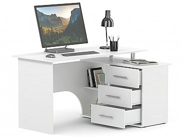 Компьютерный стол КСТ-09 Белый
