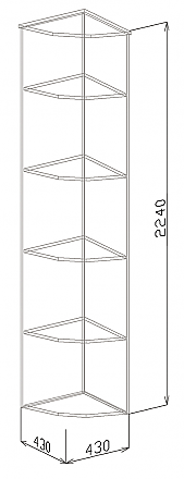 Стеллаж угловой №2 Ника