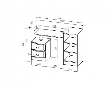Стол туалетный - Схема