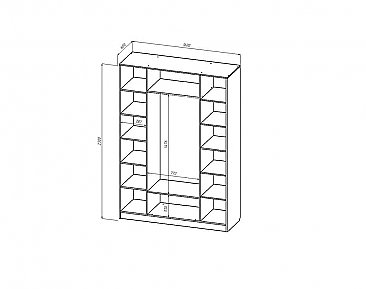 Шкаф 4-х створчатый - Схема