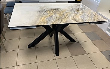 Стол раскладной Меджик 140 с фотопечатью Оникс