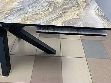 Стол раскладной Меджик 140 с фотопечатью Оникс