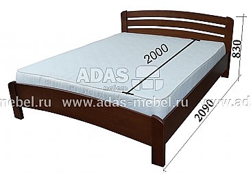 Кровать Волна из массива бука - размеры