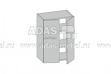 Шкаф антресоль ША-40 в модульной кухне Юлиана ADAS Мебель