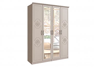 Шкаф 4-х створчатый с зеркалами Лилия