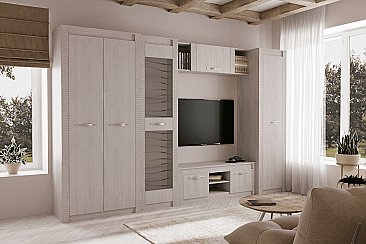Шкаф 2-х створчатый Монако Ясень - в интерьере
