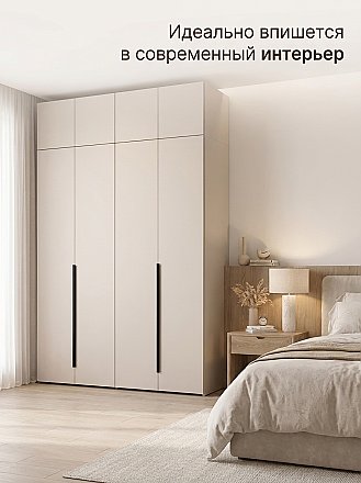 Шкаф 4-створчатый с антресолью Денвер №2 Кашемир