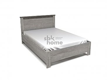 Кровать полутороспальная (120) Денвер Риббек серый