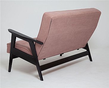 Диван двухместный РЕТРО (Венге/RS 12 розовый)