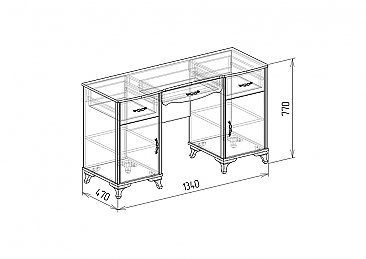 Туалетный стол №7 Версаль схема