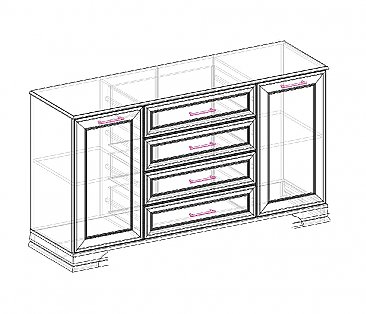 Комод комбинированный Каприз - схема