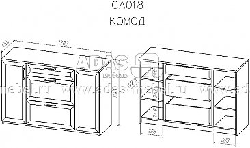 Схема - Комод Соло 018