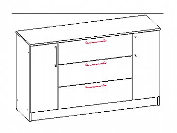 Комод Виват 1400 - схема