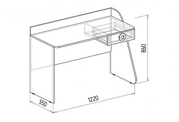 Стол письменный №2 Космос - Схема