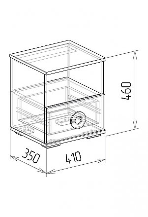 Тумба прикроватная №9 Космос - схема