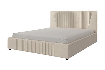 Кровать мягкая с подъемным механизмом Нельсон Геометрия Карамель/160