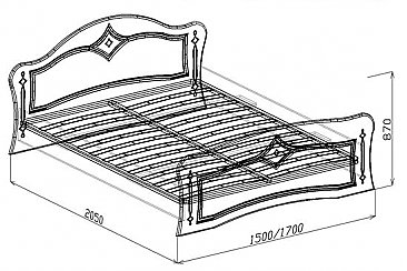Кровать №1 Классика. Схема.