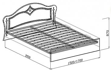 Кровать №2 Классика. Схема.