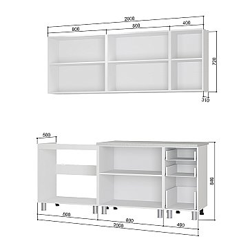 Кухня Дина Белый глянец