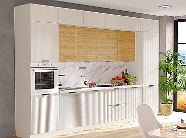 Кухня Вельвет №4 Бланж/Рустик