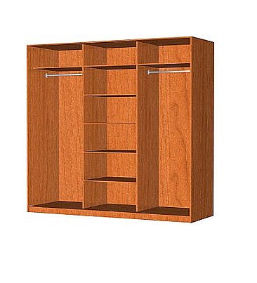 Шкаф-купе Виват 3-х дверный с 1 зеркалом 2670/600