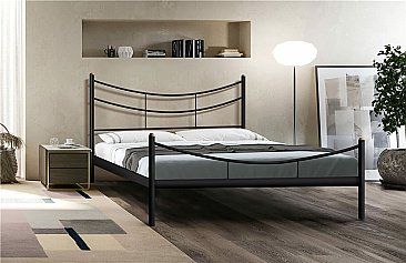Кровать металлическая Luna 140/Черный