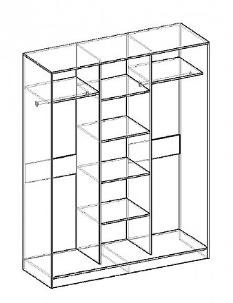 Схема - Шкаф-купе Оскар 3-х дверный