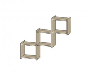 Полка Квадро - Ясень Шимо светлый