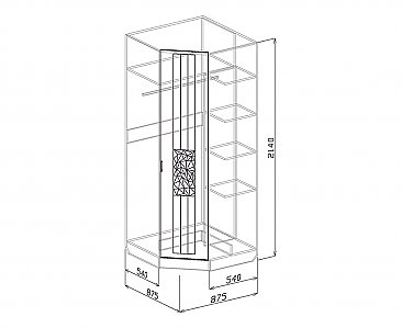 Шкаф угловой Роберта схема