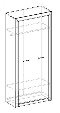 Шкаф 2-х створчатый Мартина. Схема.