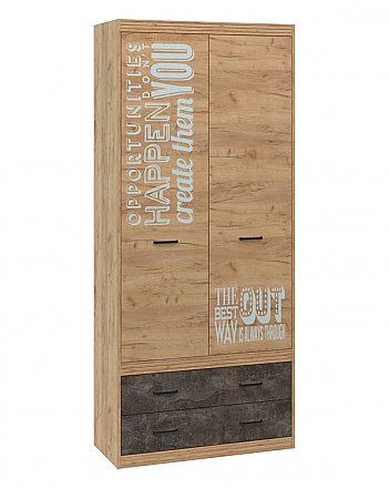 Шкаф 2-х створчатый комбинированный с ящиками Ральф (фотопечать)