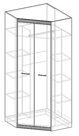 Шкаф Угловой 2-х створчатый Ральф