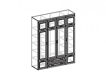 Схема шкаф 4-х створчатый (540) Меценат