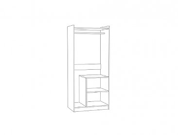 Схема шкаф для одежды Джуниор 13.122