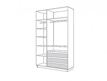 Схема шкаф для одежды Леон 10.73