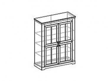 "Схема - Шкаф-витрина 2х створчатый малый (440) Ривьера"