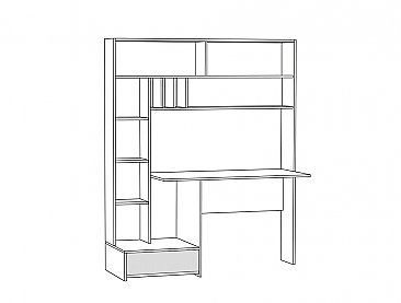 Схема Стол письменный Лайт 03.243