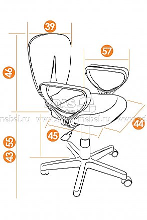 Кресло компьютерное CH 413 - схема