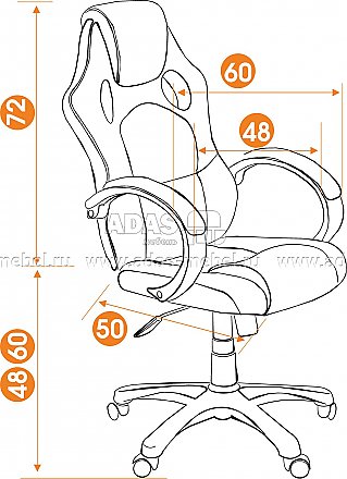 Кресло компьютерное Racer GT - схема