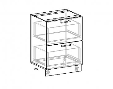 Рабочий стол РС-2Я-60 для кухни Гурман 7 схема