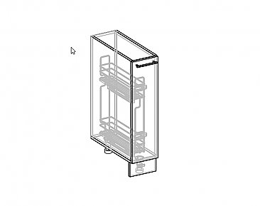 Рабочий стол-бутылочница РСБ-20 для кухни Корсика схема