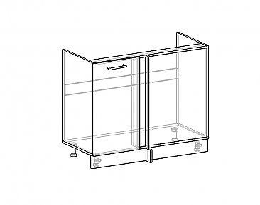 Рабочий стол угловой РСУ-100 для кухни Шанталь 2 схема