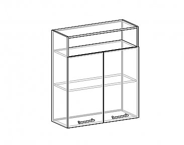 Шкаф-антресоль ША-80-Н (920) для кухни Гурман 7 схема