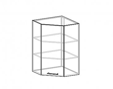 Шкаф-антресоль угловой ШАУ-60 (920) для кухни Корсика схема