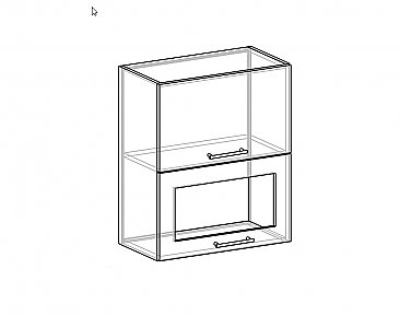 Шкаф-антресоль ШАВ-60-2Д для кухни Гурман 7 схема