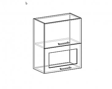 Шкаф-антресоль ШАВ-60-2Д для кухни Корсика схема