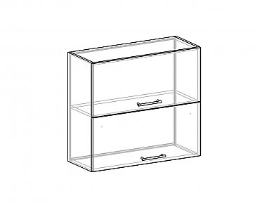 Шкаф-антресоль ШАВ-80-2ДГ для кухни Корсика схема