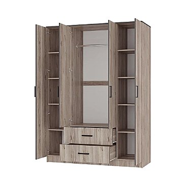 Шкаф 4-х створчатый Титан Дуб Смоки