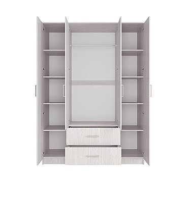 Шкаф 4-х створчатый Титан Ясень белый